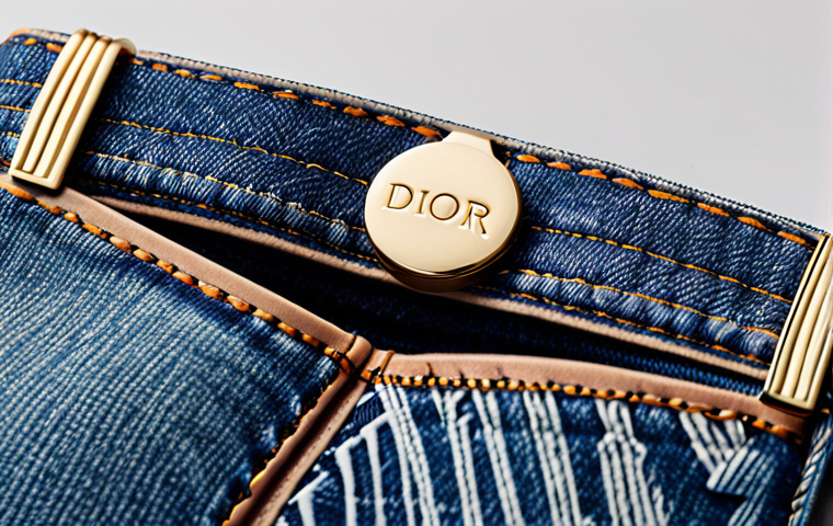 **

A close-up shot of a Dior Oblique wallet nestled in the pocket of stylish denim jeans. Focus on the iconic Dior Oblique pattern and the overall compact size, conveying a sense of everyday luxury and practicality. Soft, natural lighting.

**
